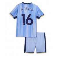 Camiseta Tottenham Hotspur Timo Werner #16 Visitante Equipación para niños 2024-25 manga corta (+ pantalones cortos)